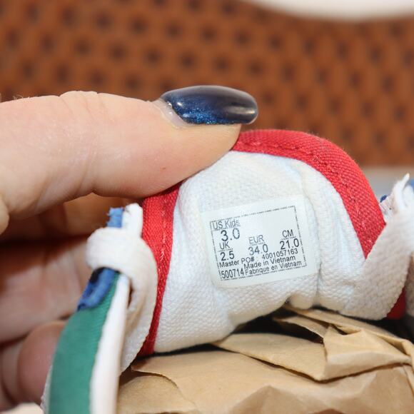 ans Old Skool Youth Size 3.0 Multi-Color Suede Canvas Low Top Skate Shoes - Picture 6 of 6